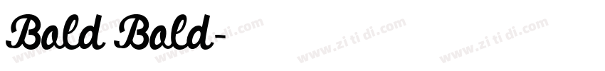 Bold Bold字体转换